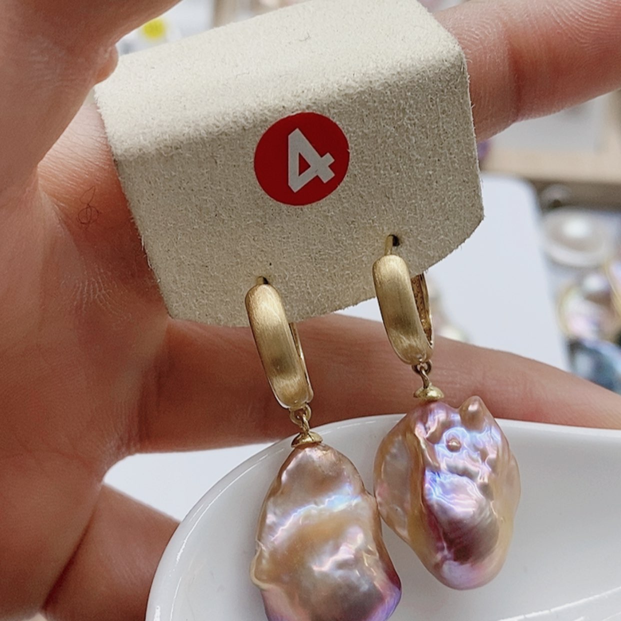 【闪购商品】淡水珍珠耳饰银S925镶嵌