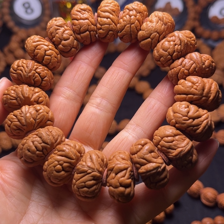 清***意桃核吊坠秦岭桃核手串