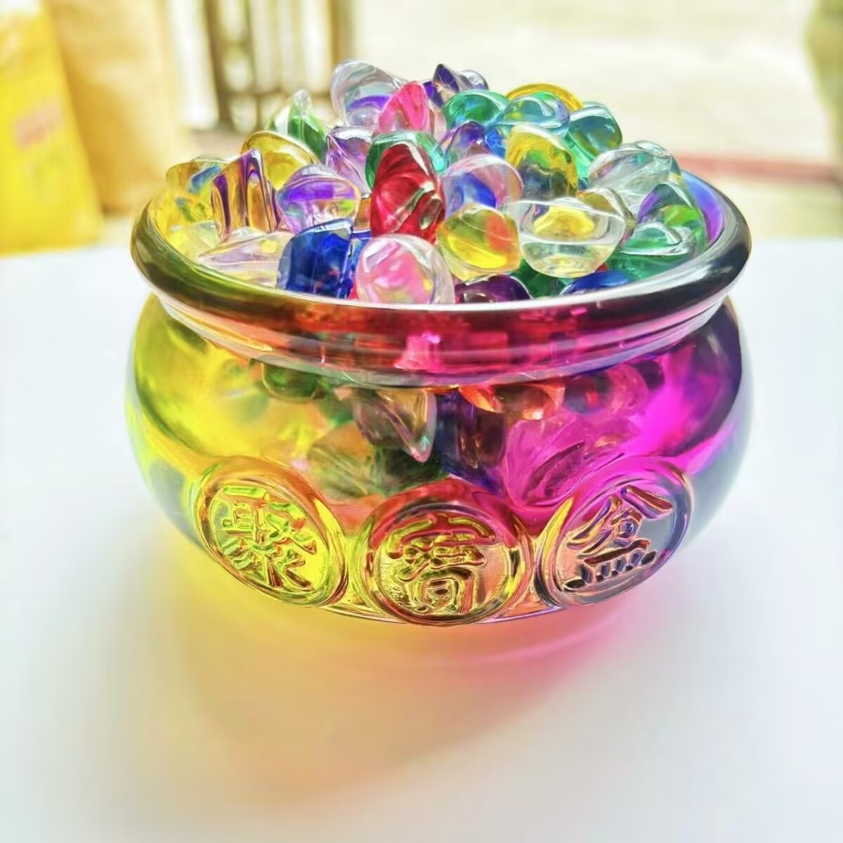 【彩色水晶元宝】DIY摆件