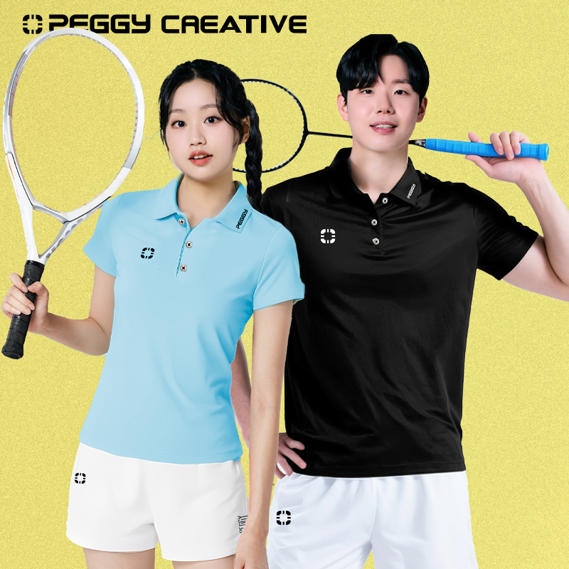 韩国佩极羽毛球服运动POLO衫夏季翻领情侣网球乒乓球时尚户外上衣