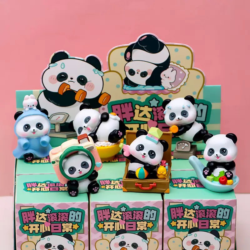 胖达熊猫桌面公仔