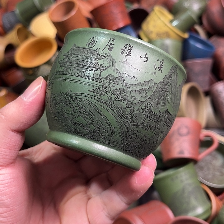 紫砂茶杯全手工紫砂主人杯