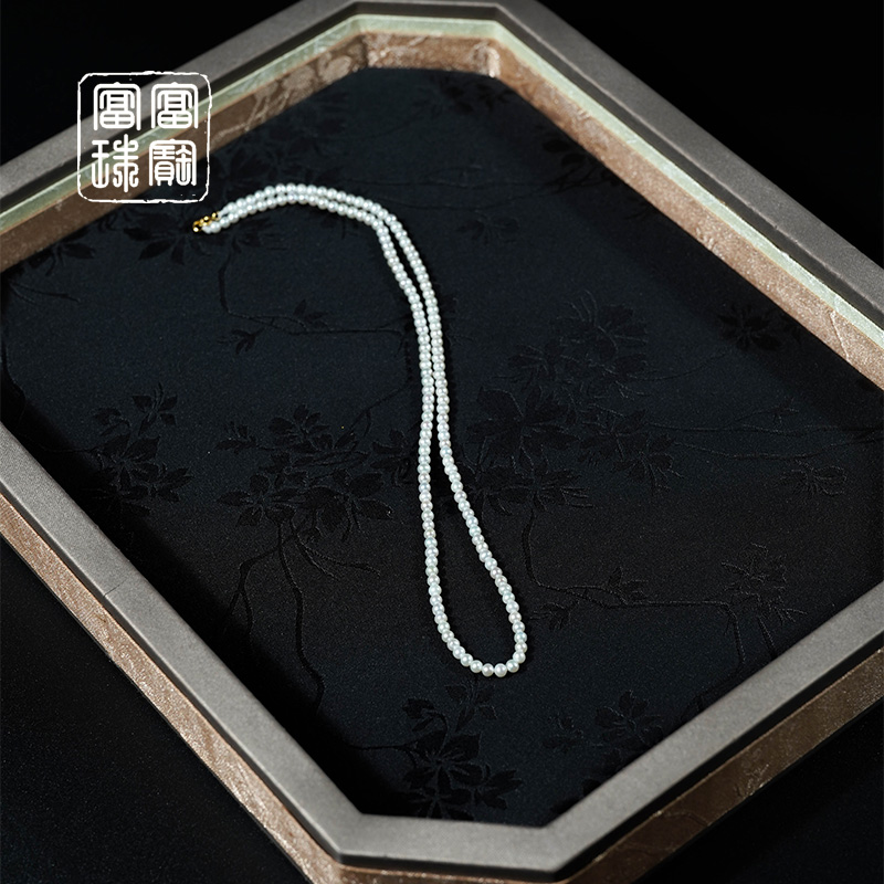 【珠帘】富富珠宝 淡水珍珠18k金百搭项链（天然珠宝多样性发）