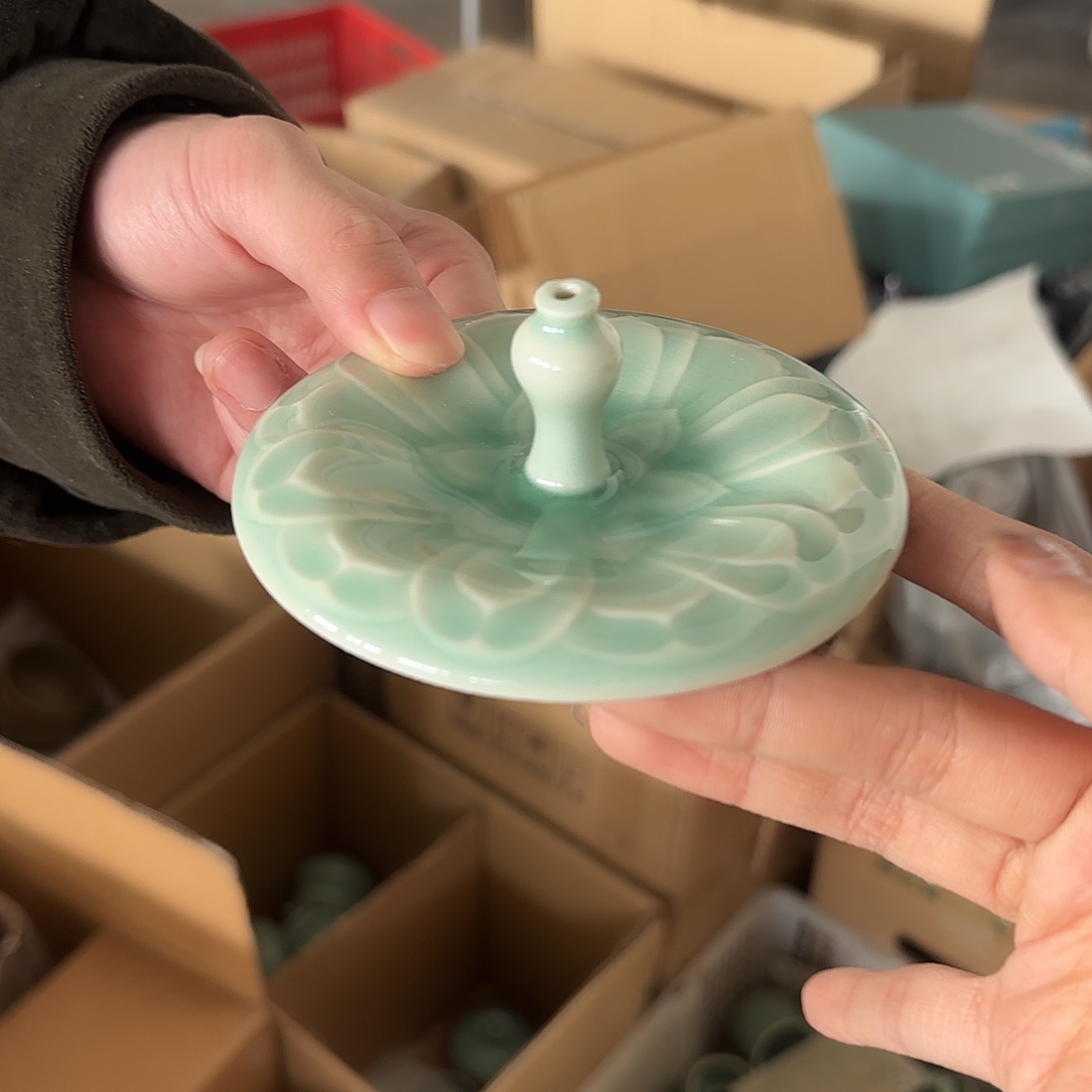 龙泉云间青瓷小米茶器