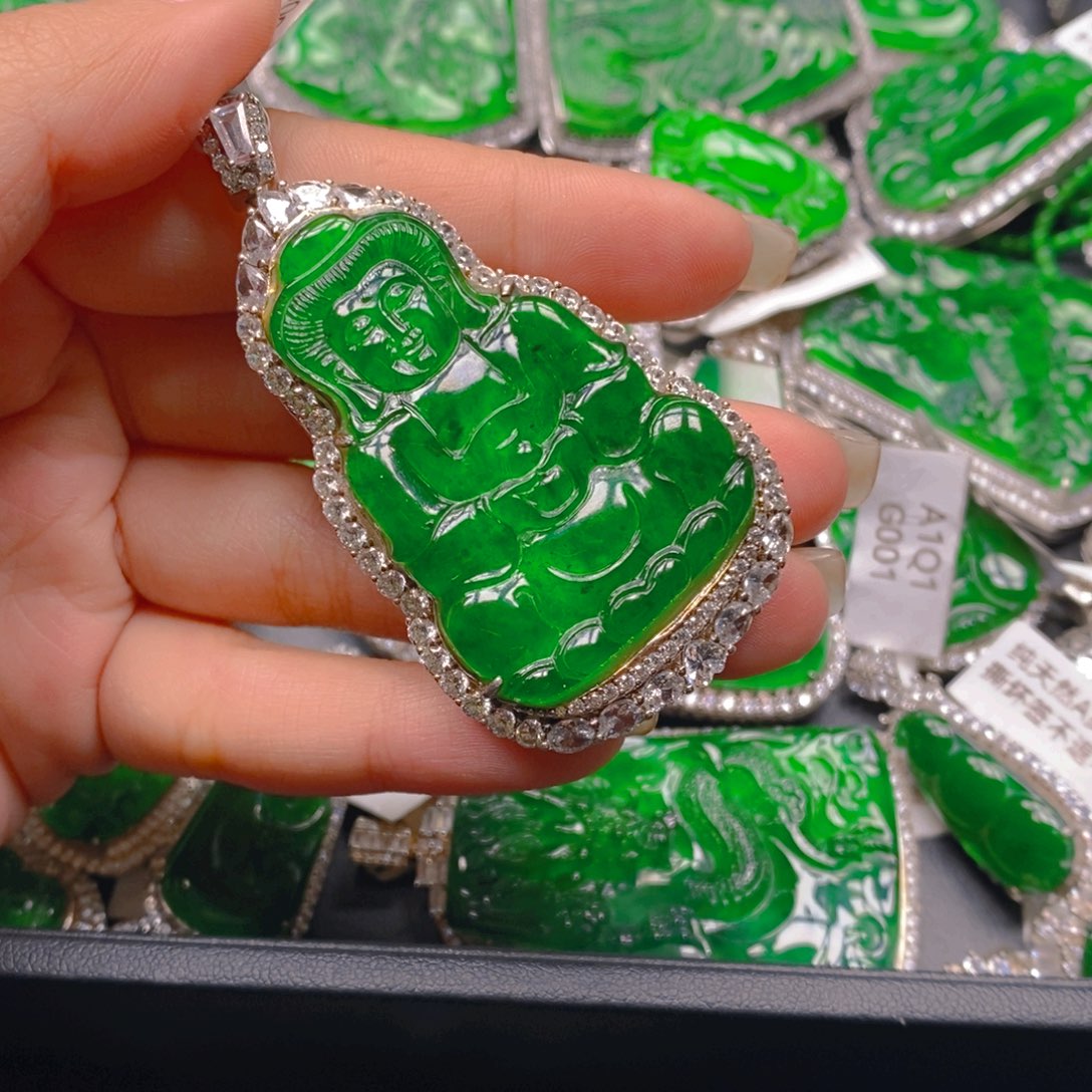 翡翠颈饰银S925镶嵌888888888