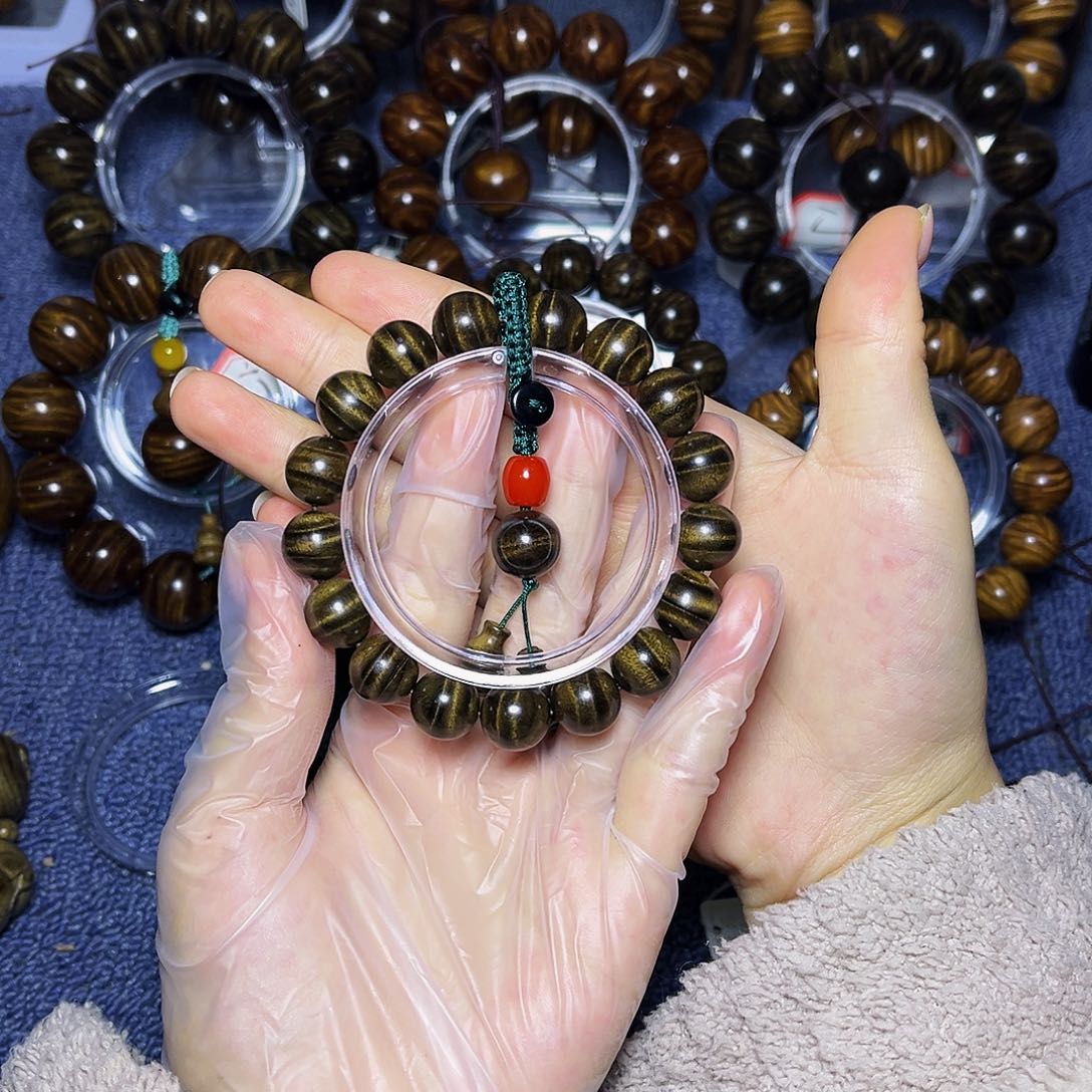 手串/手链楠木（金丝楠）1.2阴沉西瓜波