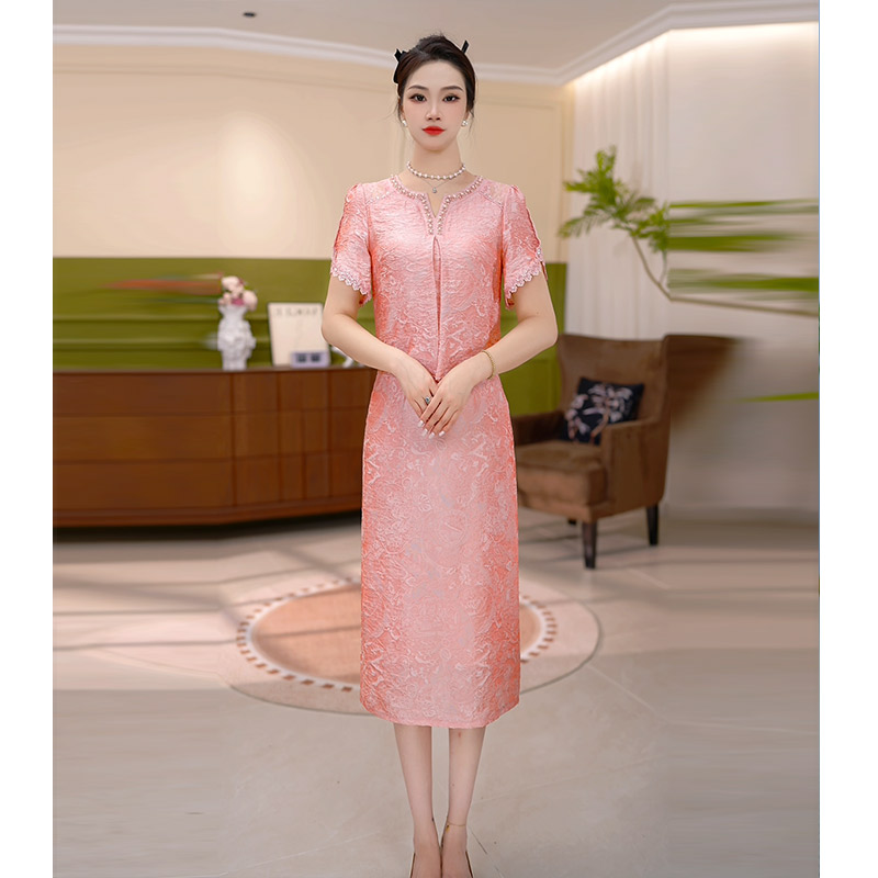 JG-25425新款2025年夏季时尚气质优雅显瘦连衣裙 M-4XL