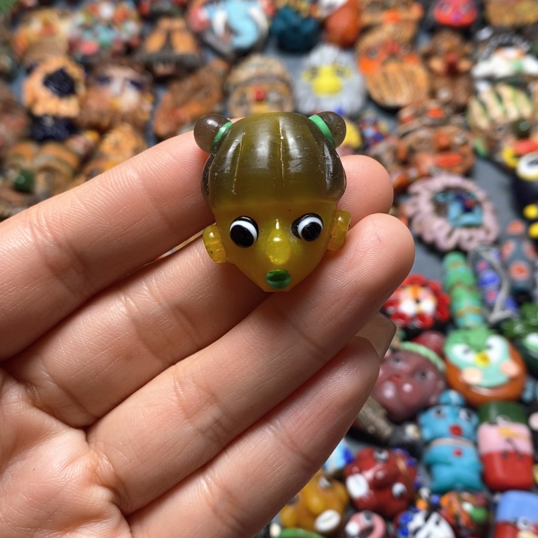 琉璃颈饰印度尼西亚丸子头