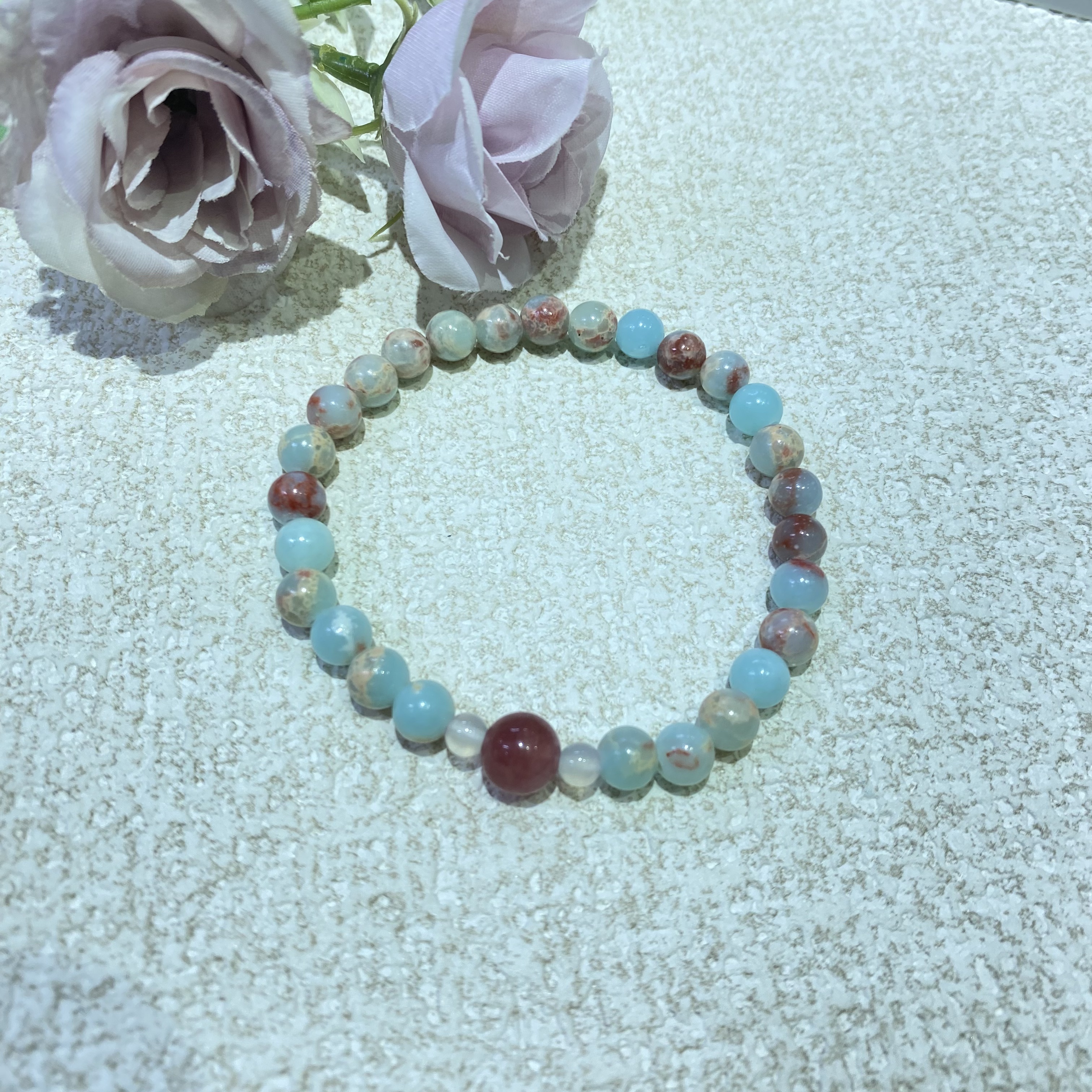 寿山石卡6手链圆珠单圈多圈素圈设计定制多样性发其一YD1096