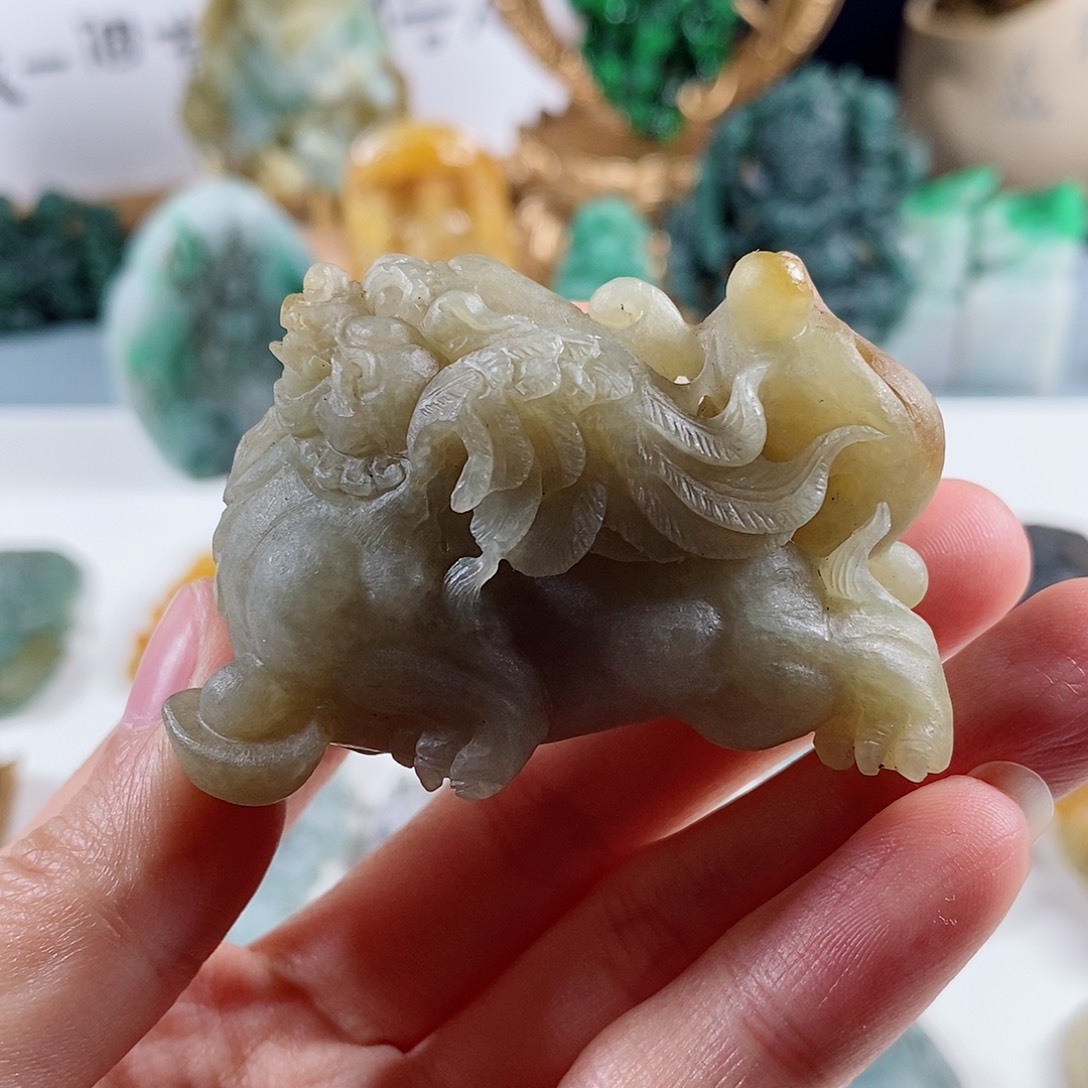 定制翡翠未镶嵌天然a货翡翠貔貅