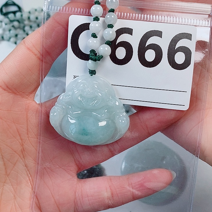 翡翠未镶嵌颈饰丑*天然