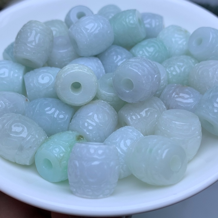 【闪购商品】未镶嵌翡翠手链卡13乘12.7冰桶珠2个