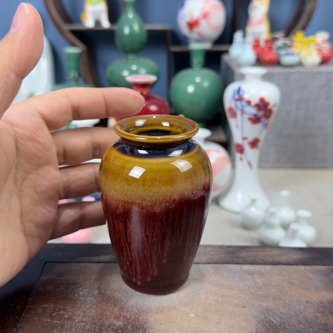 陶瓷手工小花器摆件