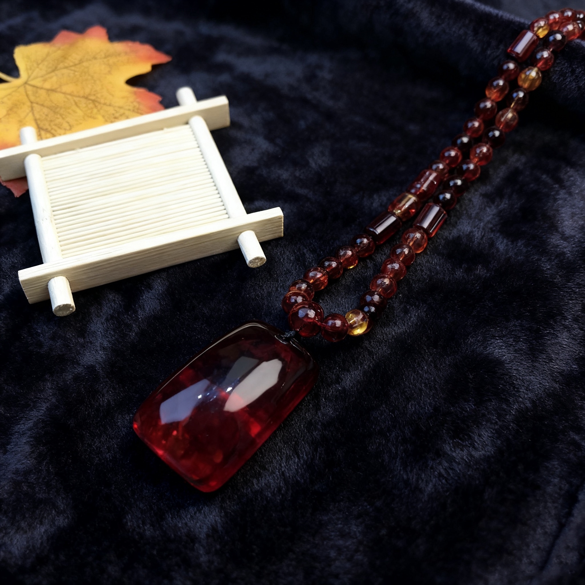 V52血菩提无事牌吊坠赠项链（无盒简装）