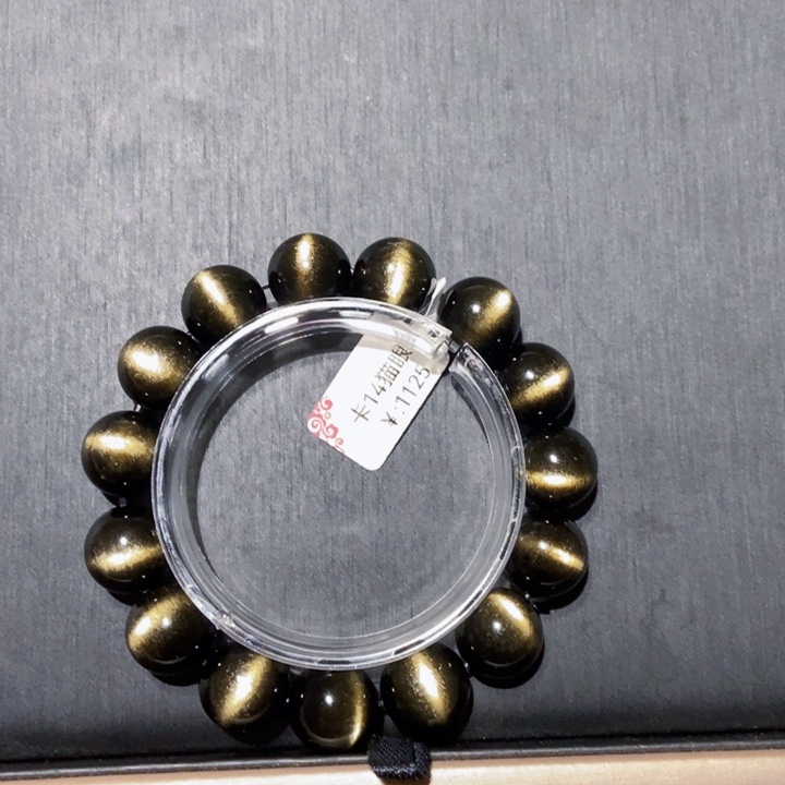 黑曜岩手链未镶嵌老****m