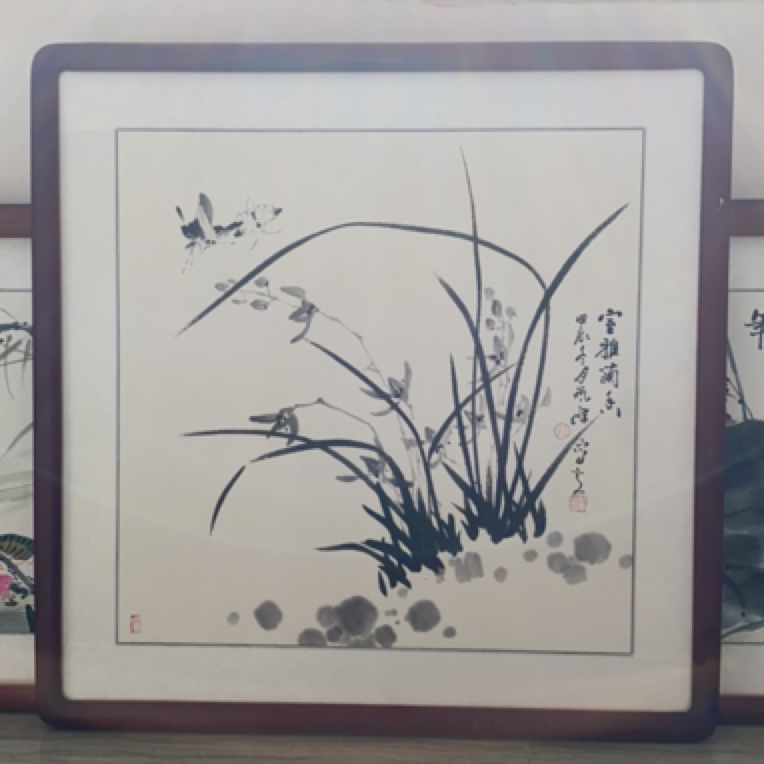 孙艺群老师作品：带框尺寸65×65厘米