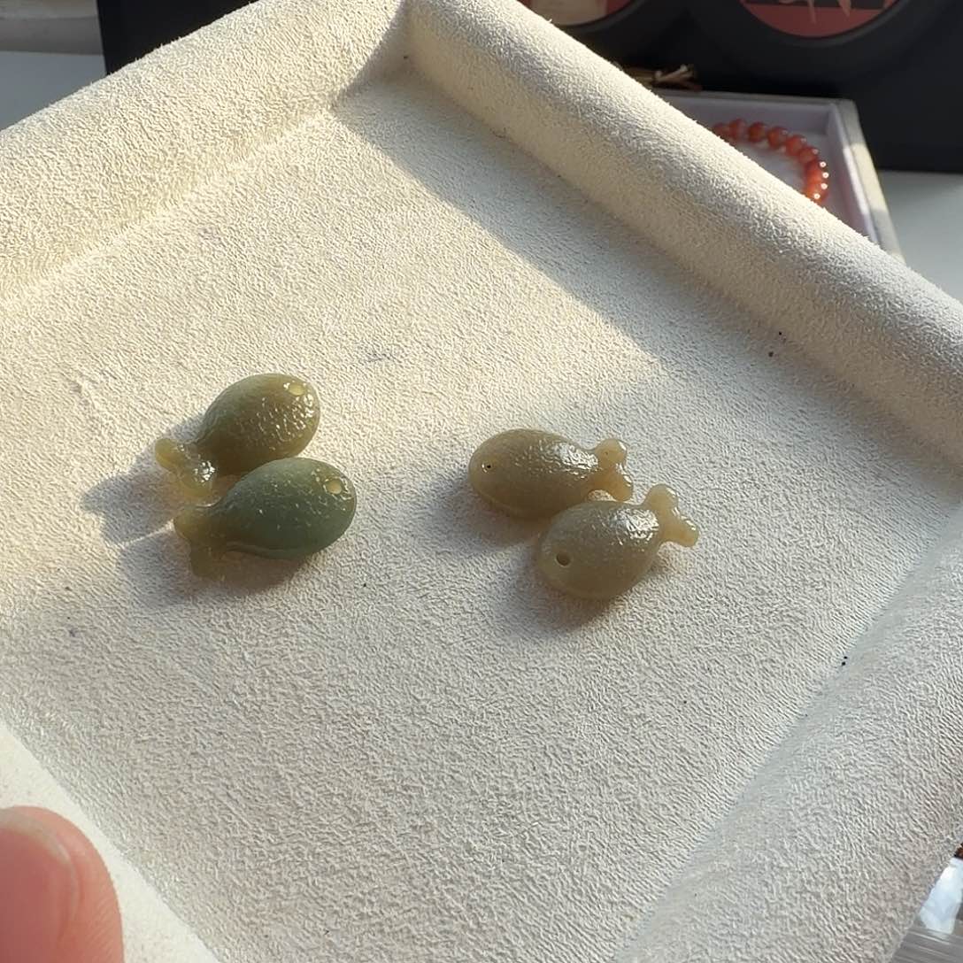 和田玉未镶嵌手链一对59
