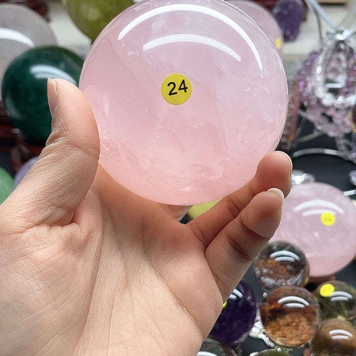 水晶天然水晶粉卡8.3，24号未镶嵌