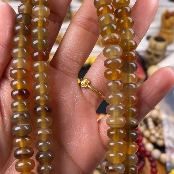 驼骨其他老羊角算盘珠0.9