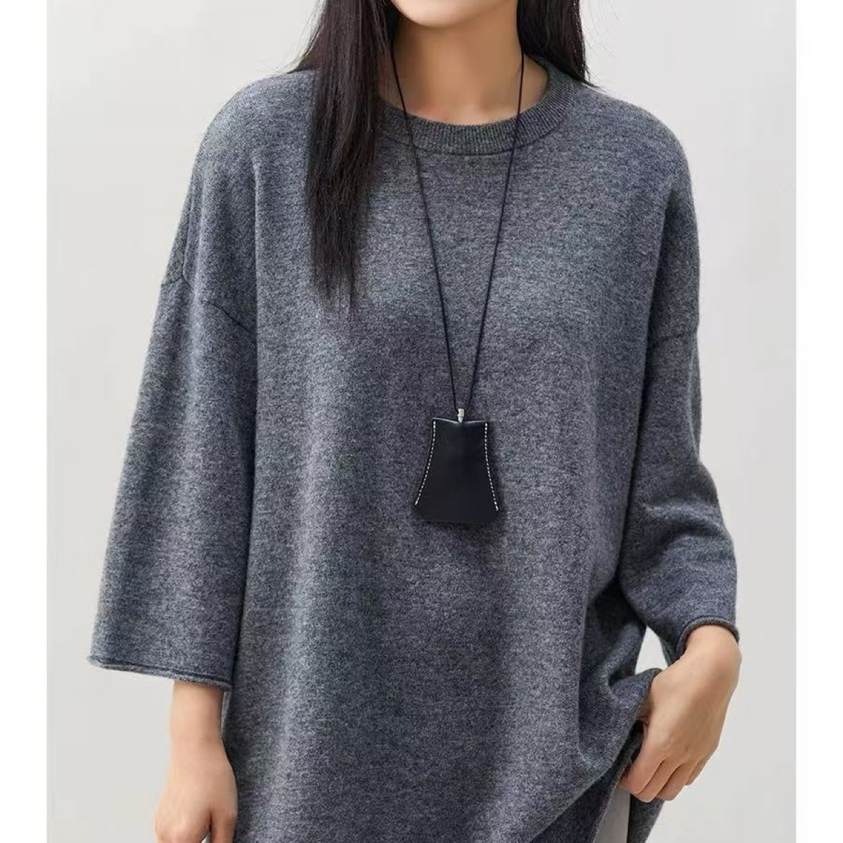 慵懒风宽松百搭老钱风女装4057