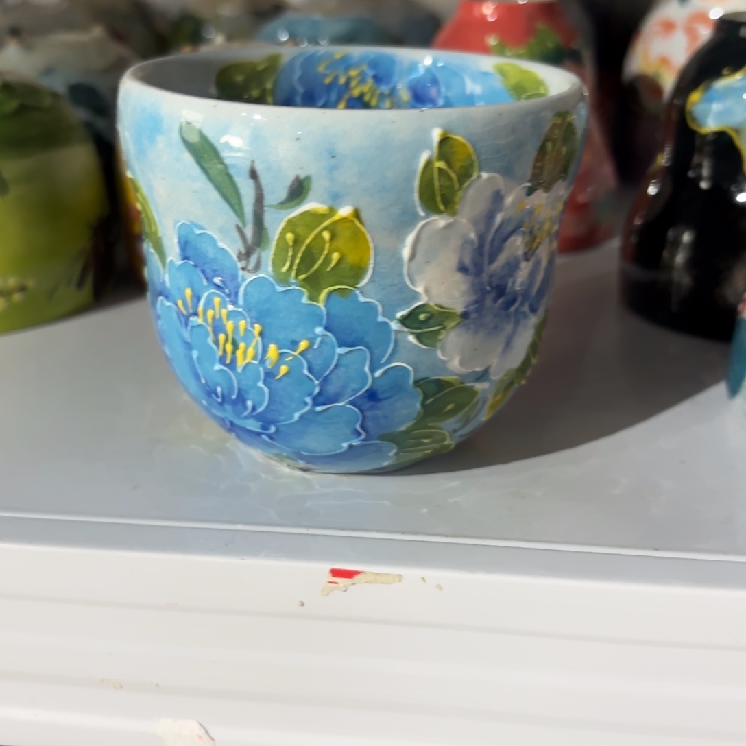 景德镇手绘高温釉下彩陶瓷茶具