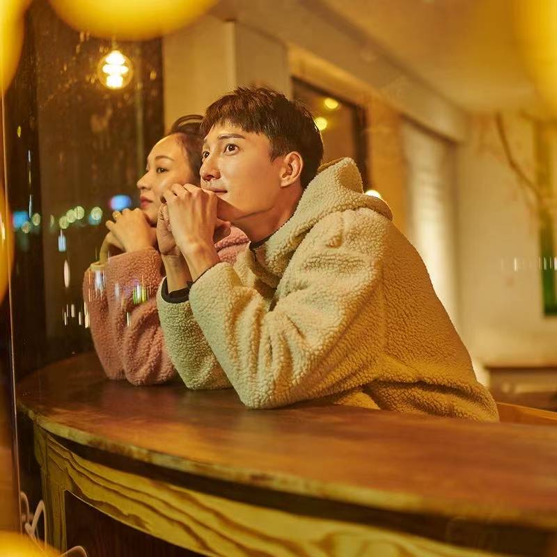 A45男女同款春秋泰迪绒韩版宽松百搭休闲拉链外套卫衣