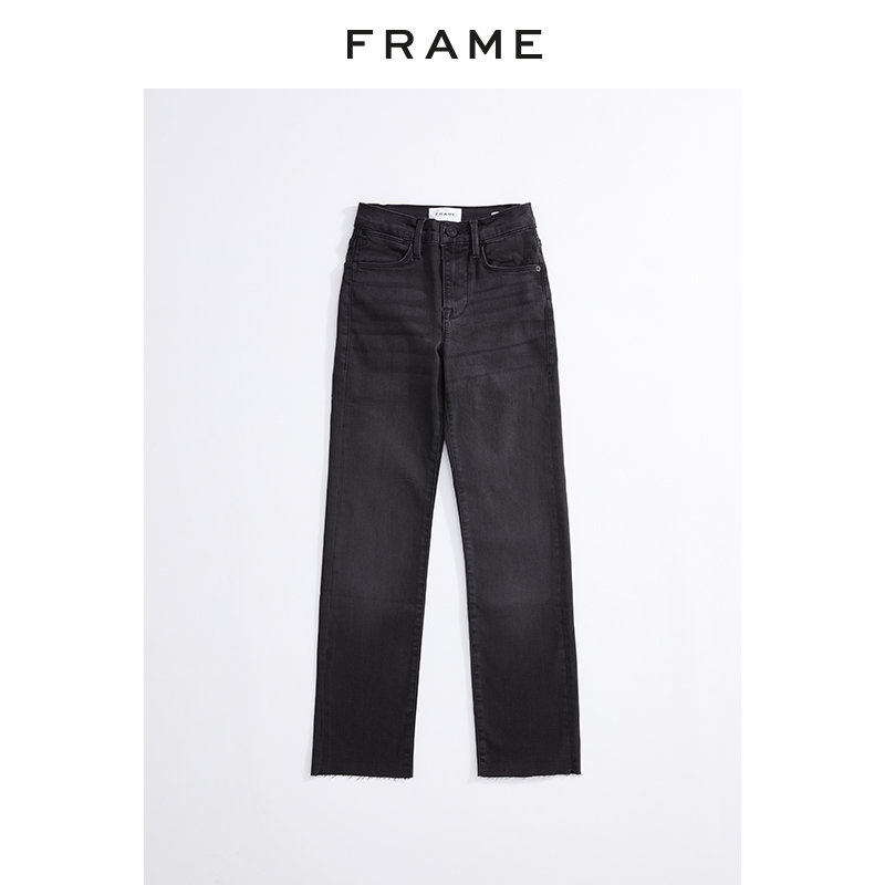 FRAME美式复古高腰弹力牛仔裤女士2025设计感百搭显瘦休闲裤子