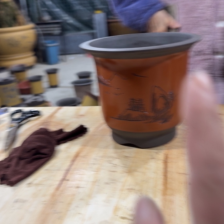 紫砂花盆紫砂花盆