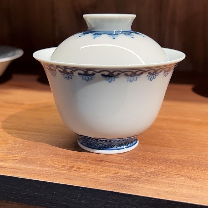 钟家窑柴窑两才盖碗