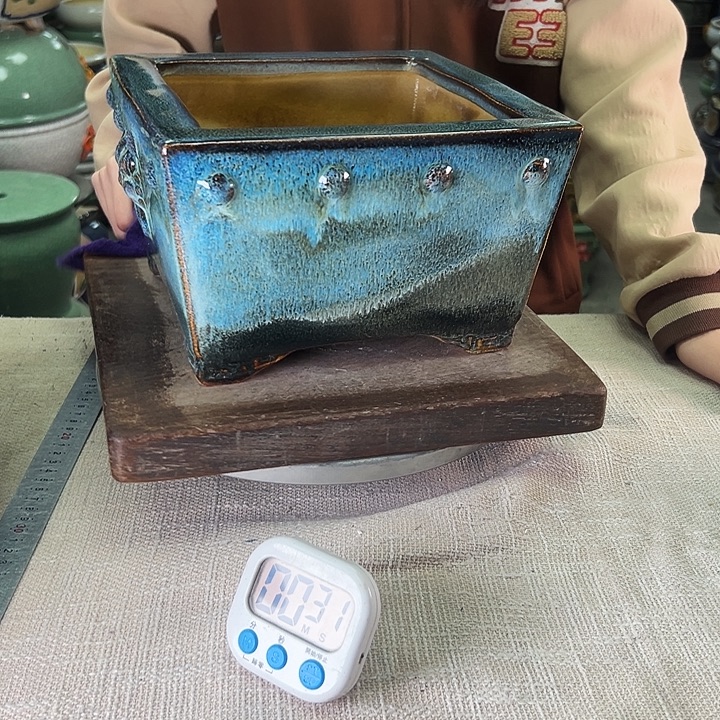 一***风泳坤堂石湾花盆陶瓷