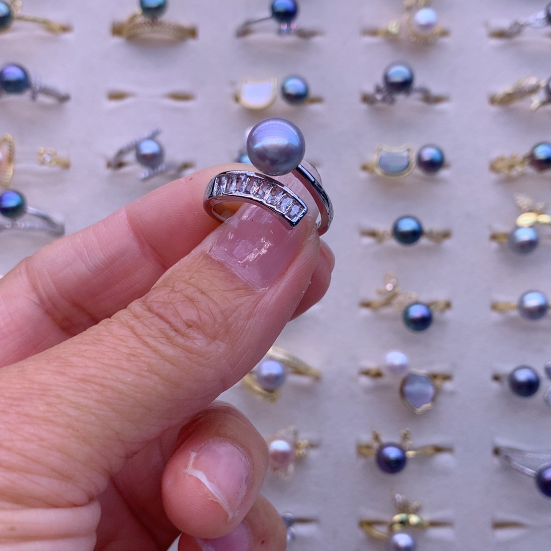 淡水珍珠耳饰合金