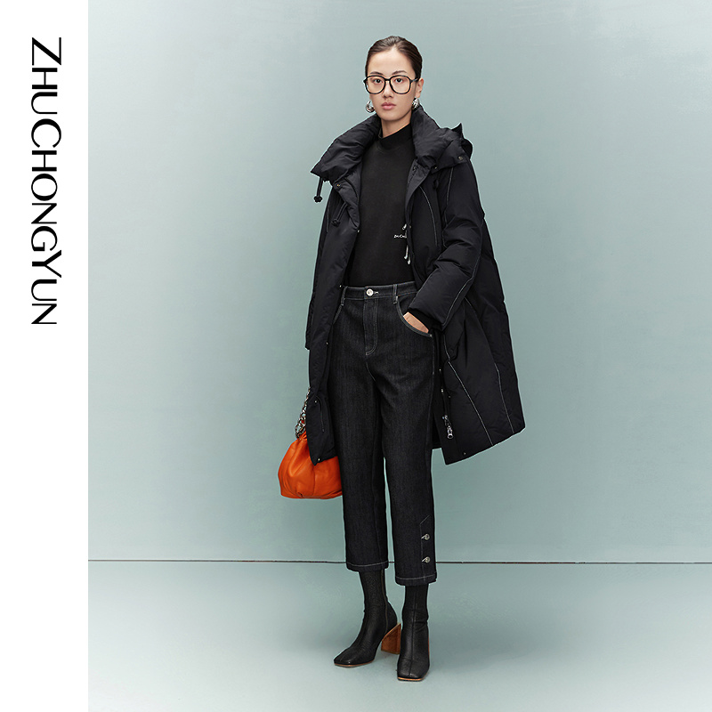 ZHUCHONGYUN2021冬新款通勤时尚羽绒服外套女士C1DE3428Y
