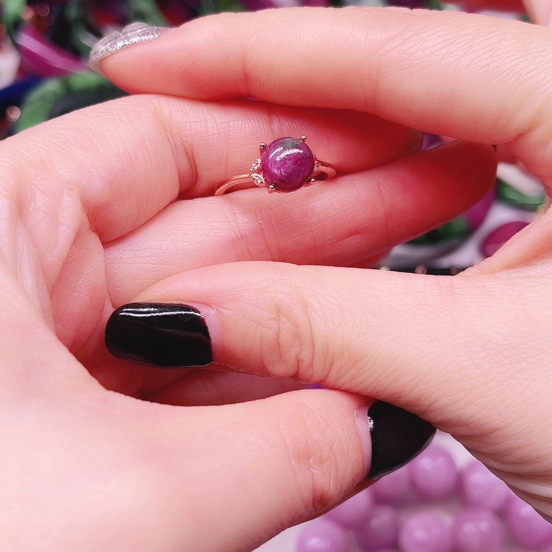 红宝石银S925镶嵌戒指