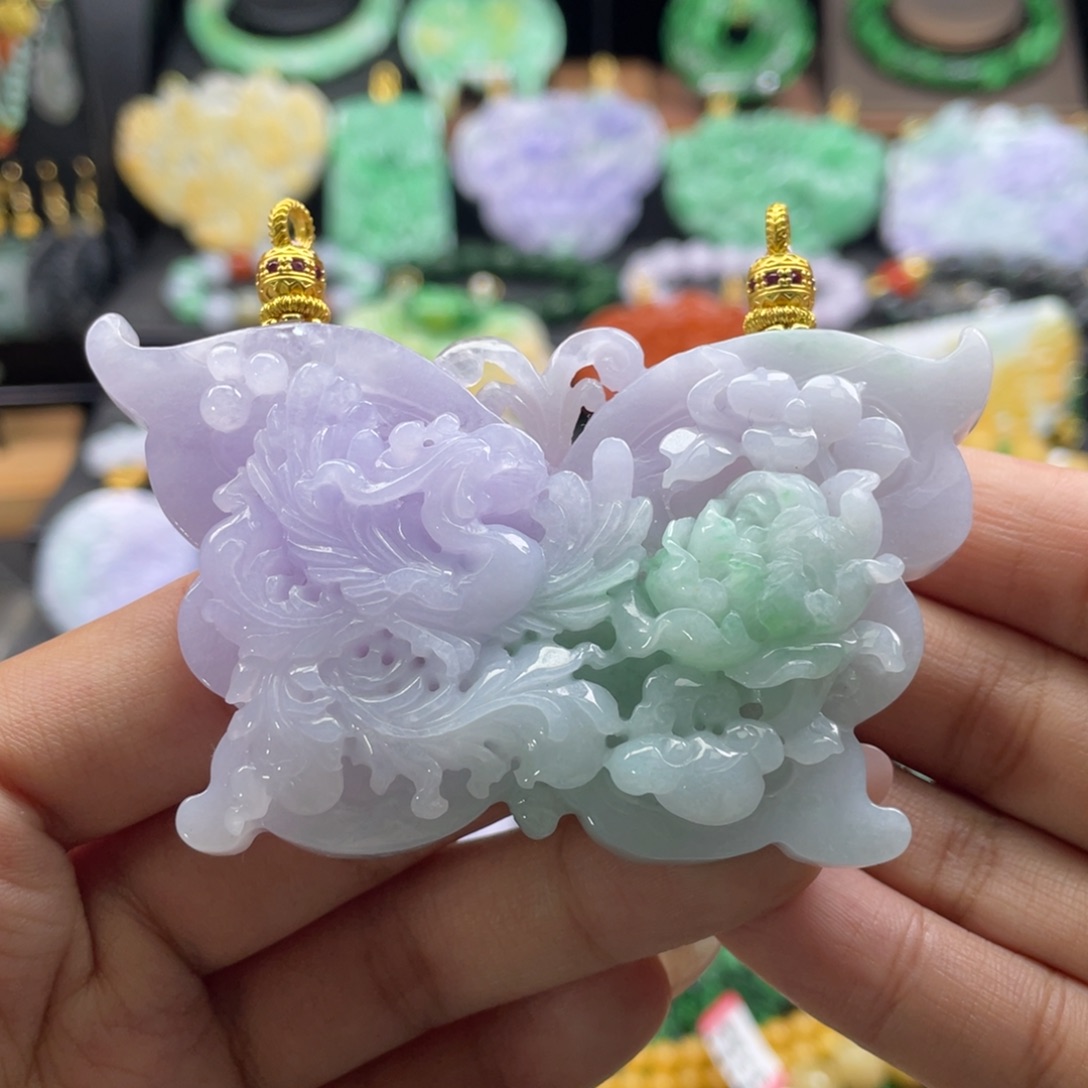 翡翠未镶嵌颈饰代编织