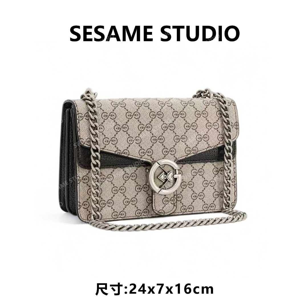 【芝麻集】ZT-95051-黑色RAIN.CUN休闲时尚百搭腋下女包