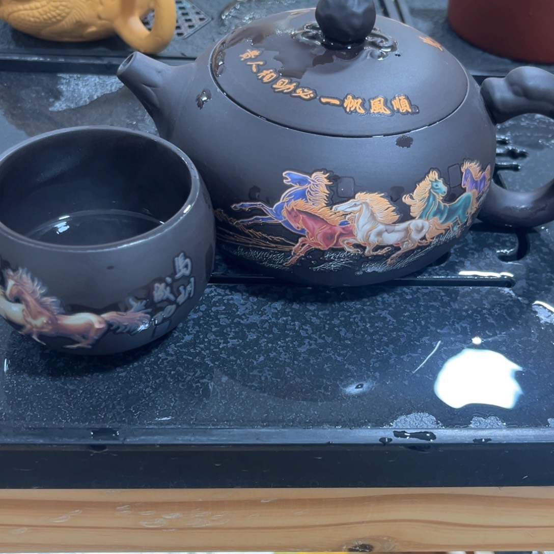 茶壶紫砂500cc一壶4个主人杯