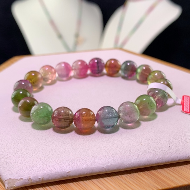 双色碧玺手链未镶嵌