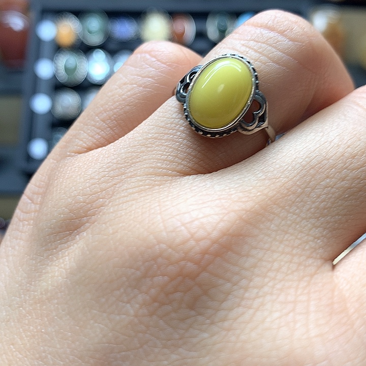 水晶水晶戒指银S925镶嵌