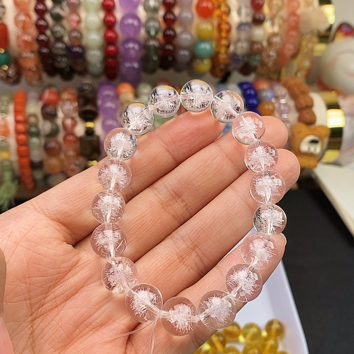 未镶嵌卡10.6白水晶海胆一条玛瑙/玉髓