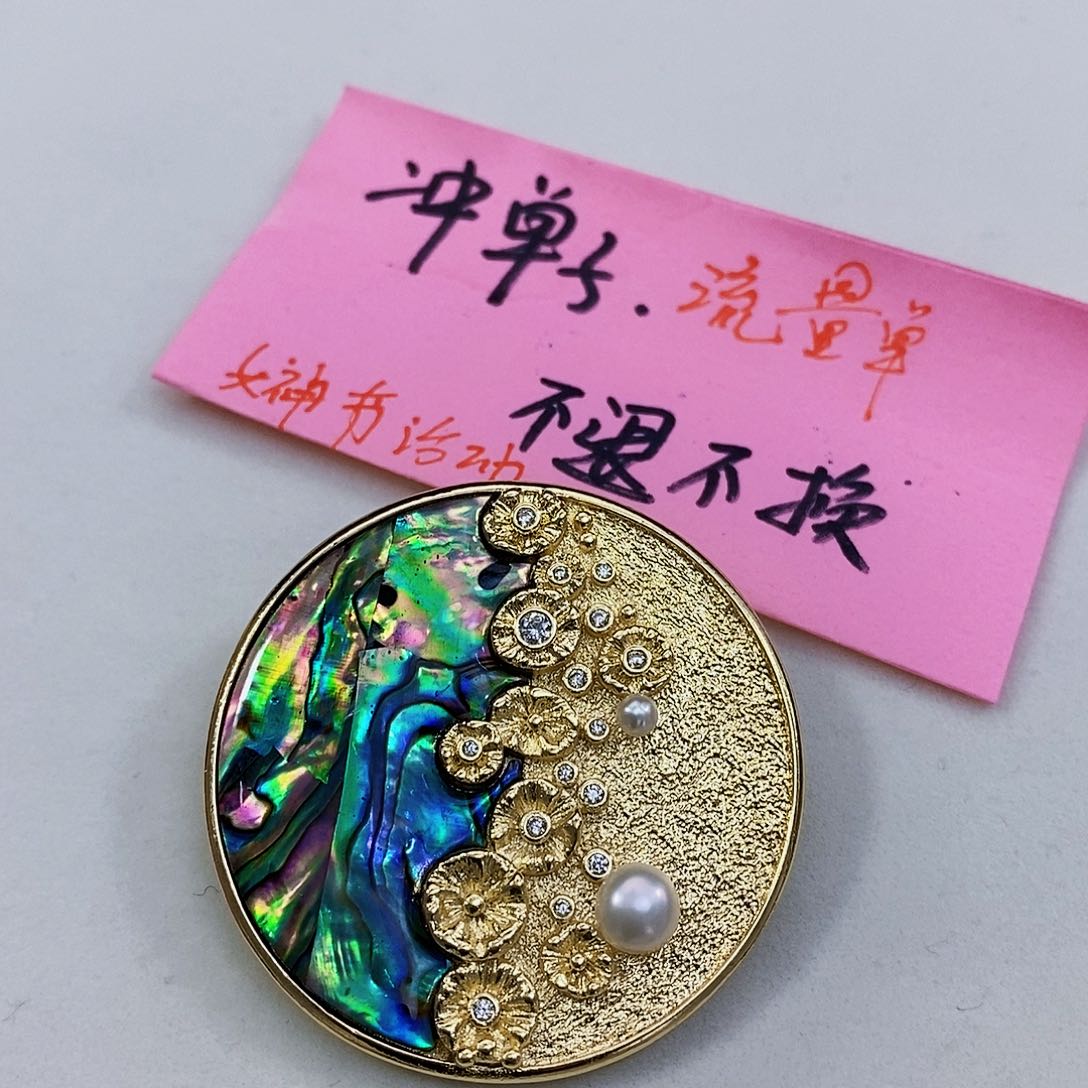 淡水珍珠特价不退不换淡水珍珠胸针未镶嵌