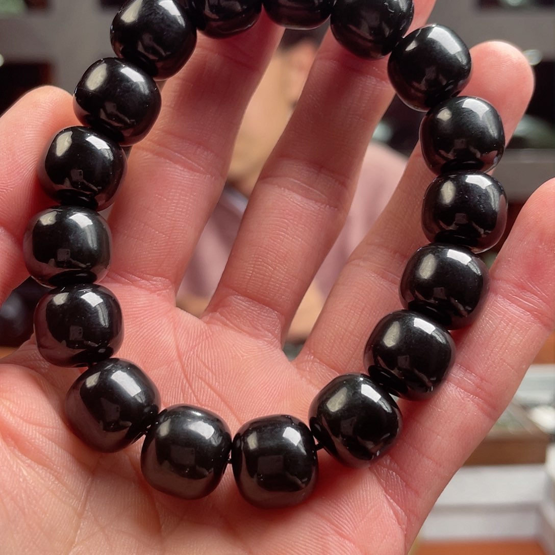 和田玉手串未镶嵌塔12.13老型