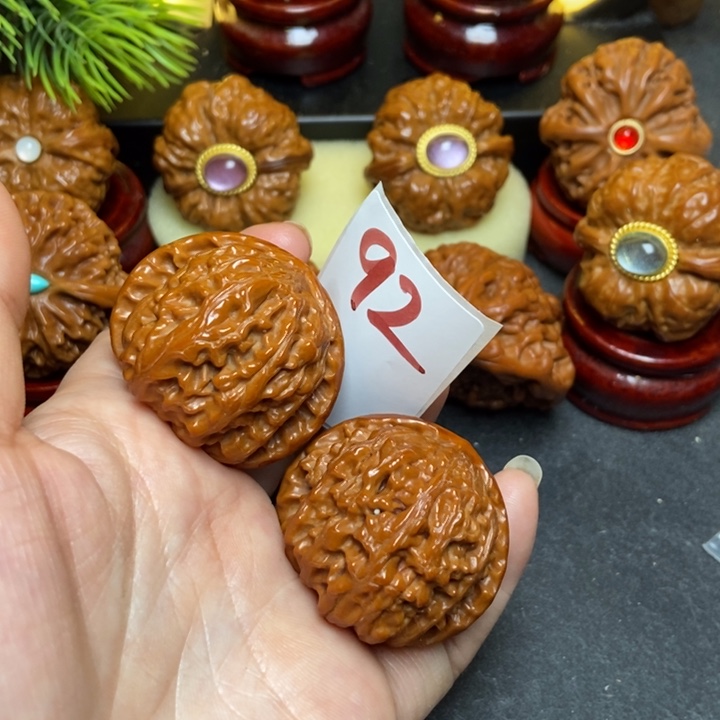 文玩核桃把件38白狮子92