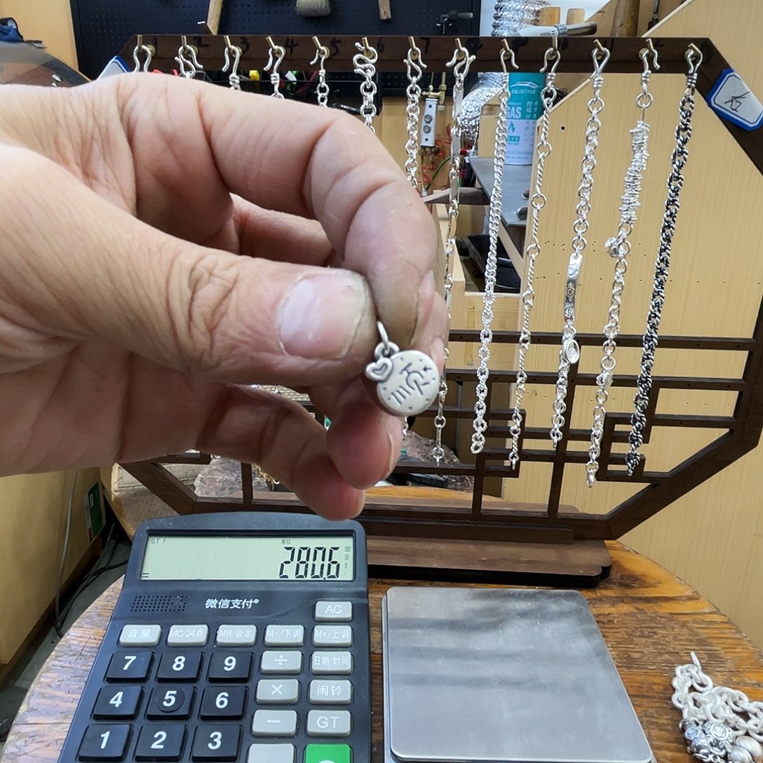 足银皮质足银吊坠挂坠
