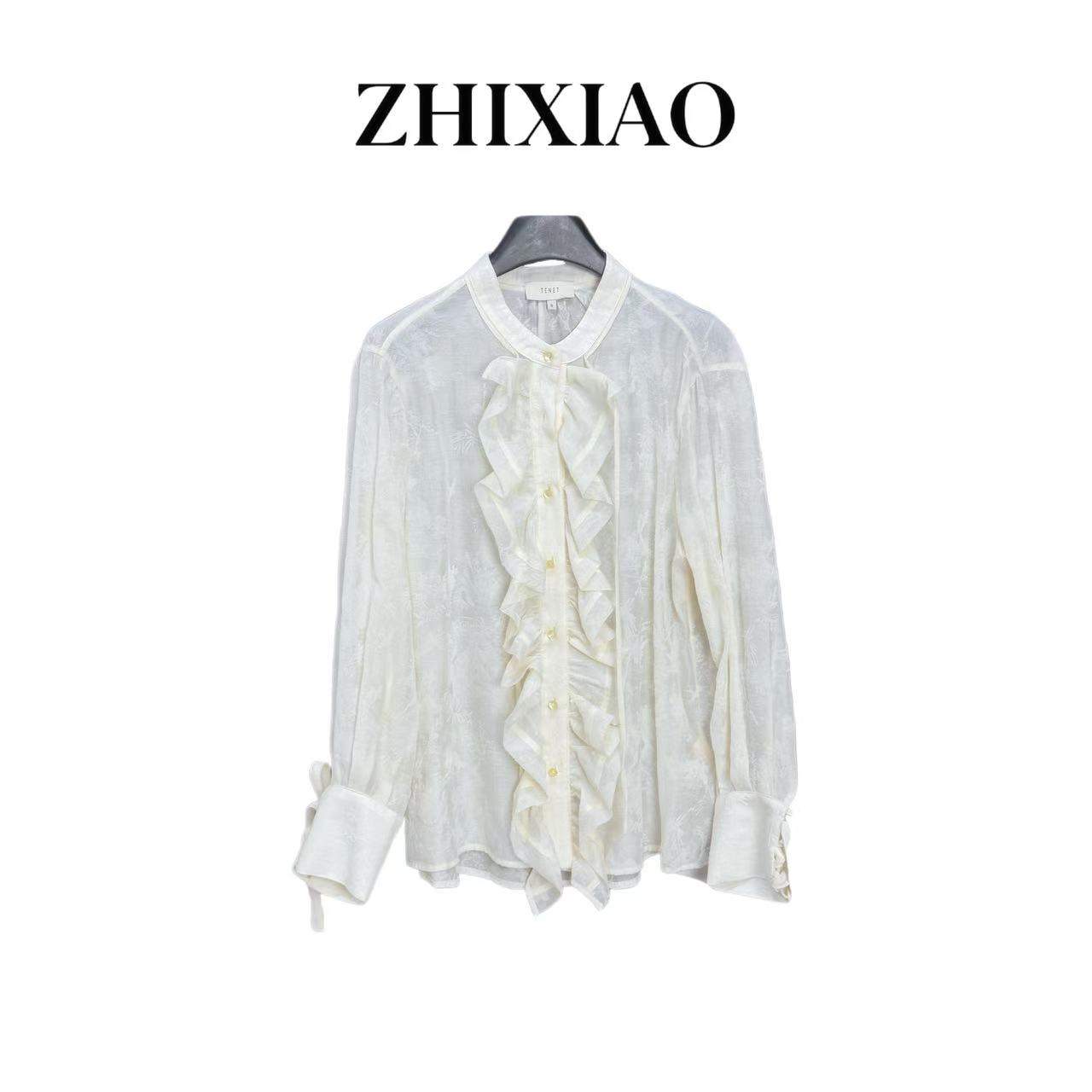 【ZHIXIAO】秋冬新款：褶皱长袖衬衣75042