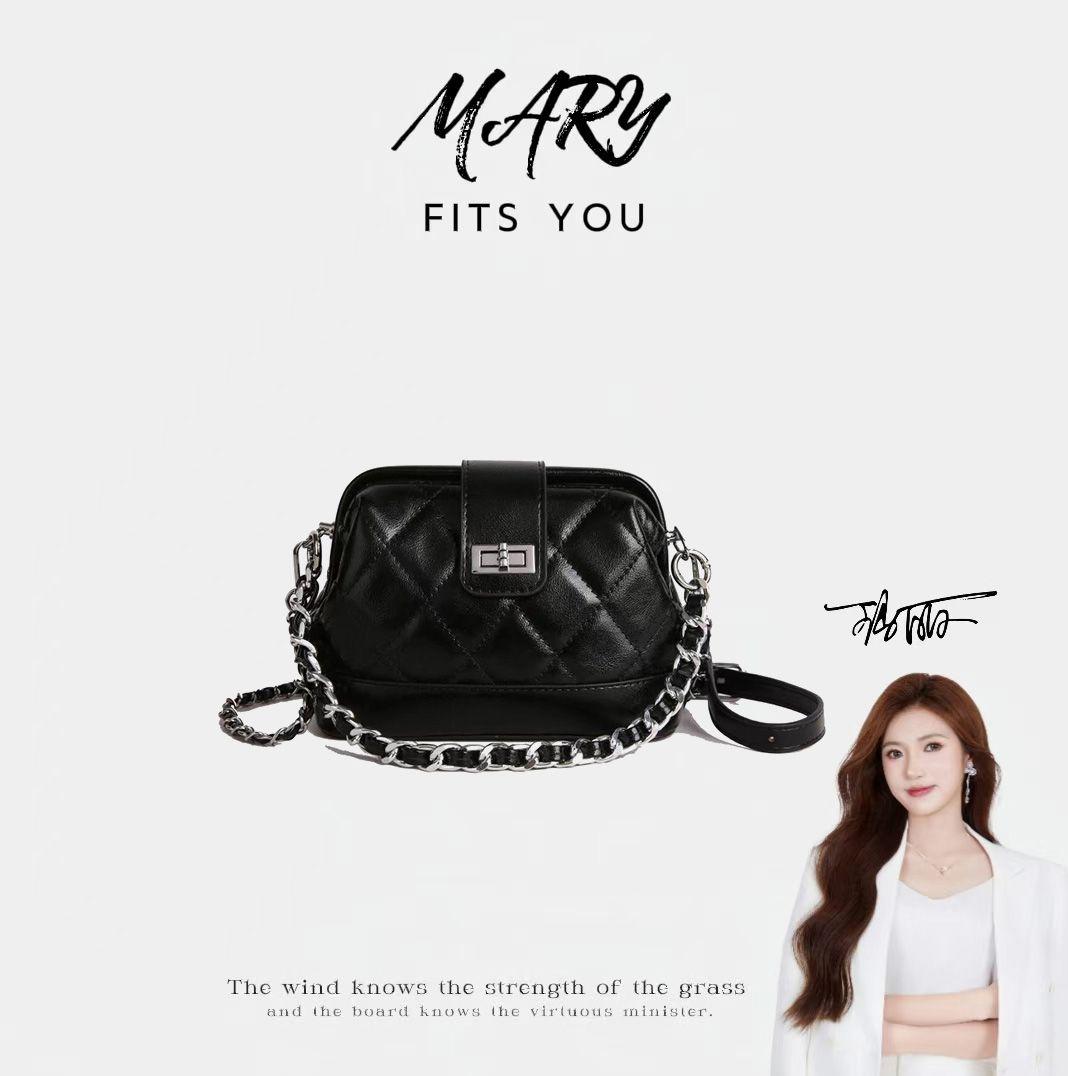 【Mary玛丽甄选】新款时尚百搭潮流女包单肩斜挎包6115黑色