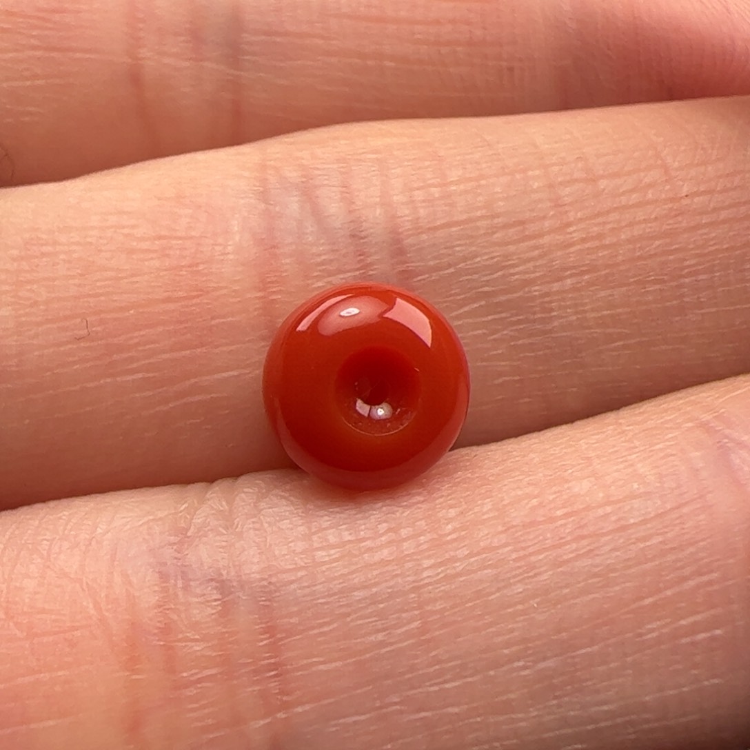 南红玛瑙平安扣7mm未镶嵌