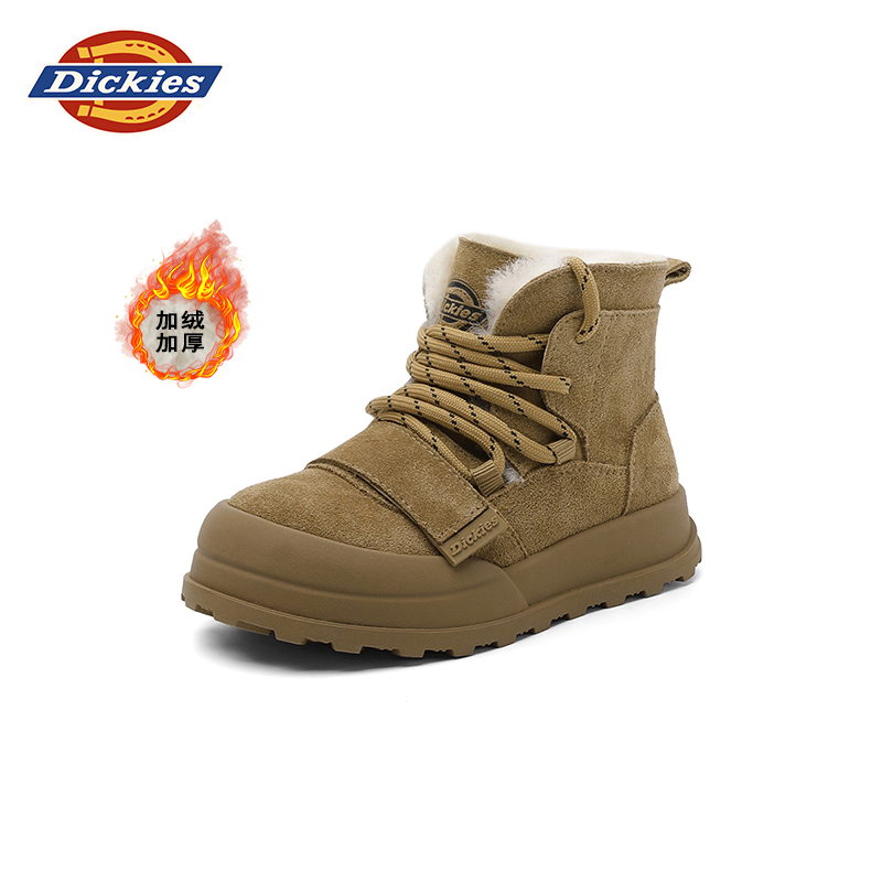 Dickies大童时尚休闲厚底百搭舒适保暖秋冬加厚简约毛绒雪地靴