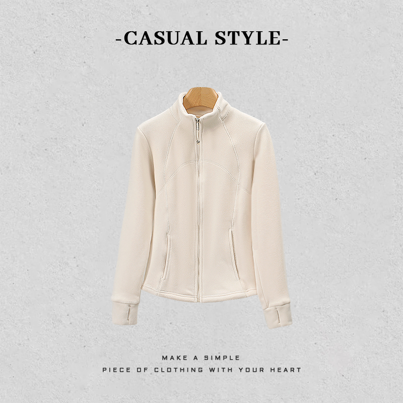 【升级版】秋冬新款保暖双面奥粒绒防风立领外套显瘦百搭运动外套