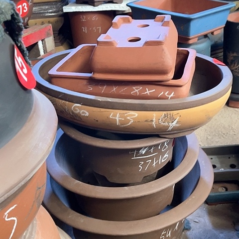 紫砂花盆腰圆盆一个