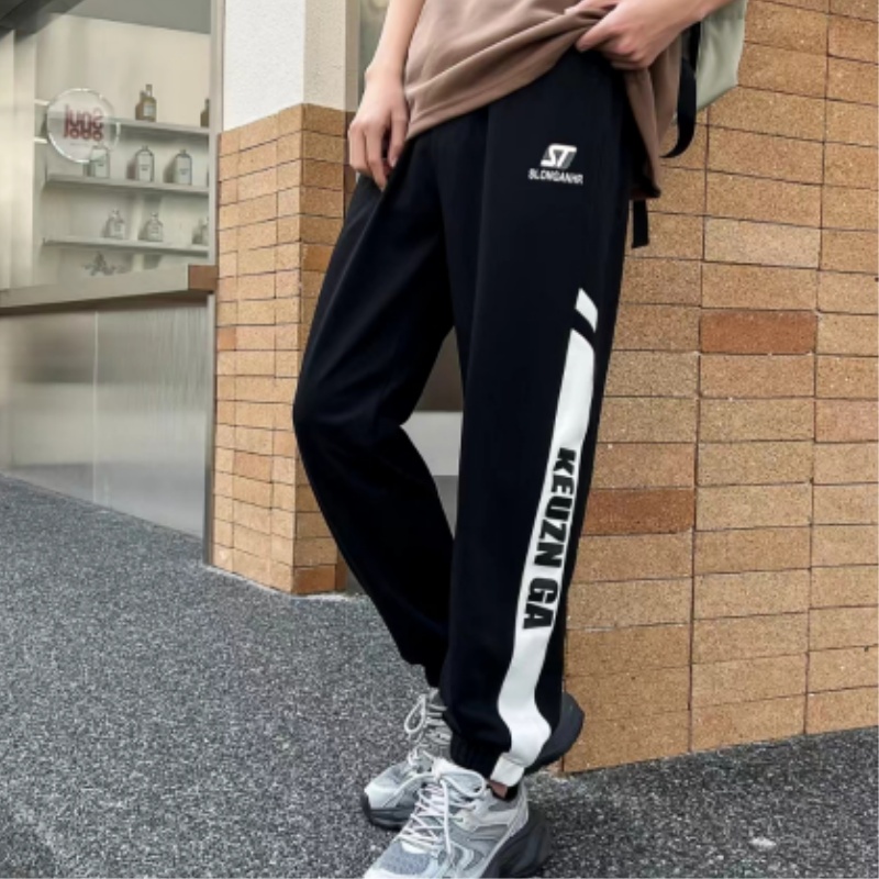 男童春款字母ST印花拼色卫裤 X8819（160-180）